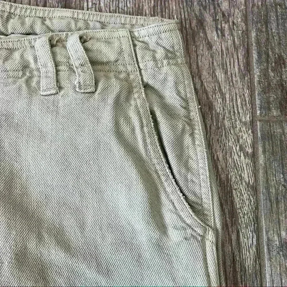 Current Elliott Womens Khaki Raw Hem Straight Leg Pants Size 30 - Picture 8 of 8